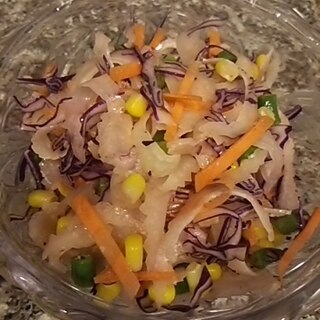 紫キャベツとセロリの彩りサラダ